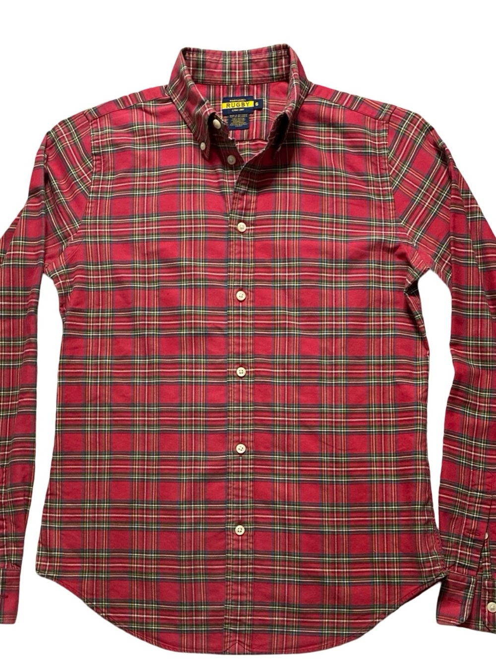 Rugby Ralph Lauren Woman’s Button Down Shirt Cotton Red Plaid (0540)